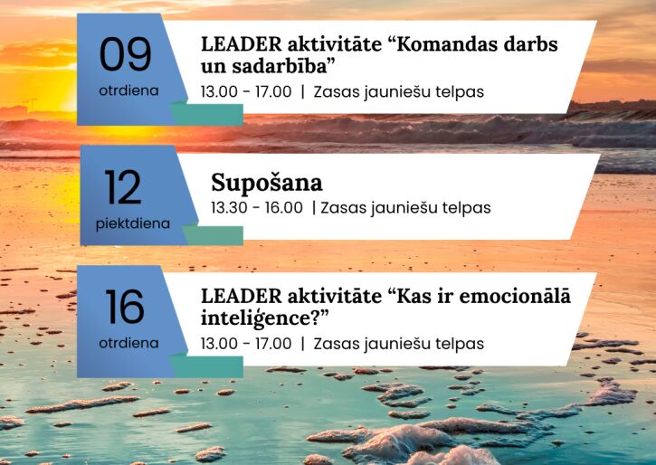 Aktivitātes jauniešiem jūnijā