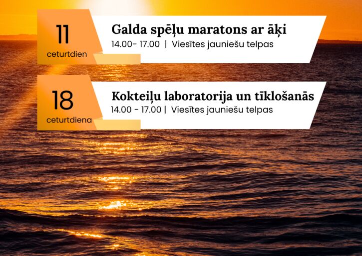 Aktivitātes jauniešiem jūnijā