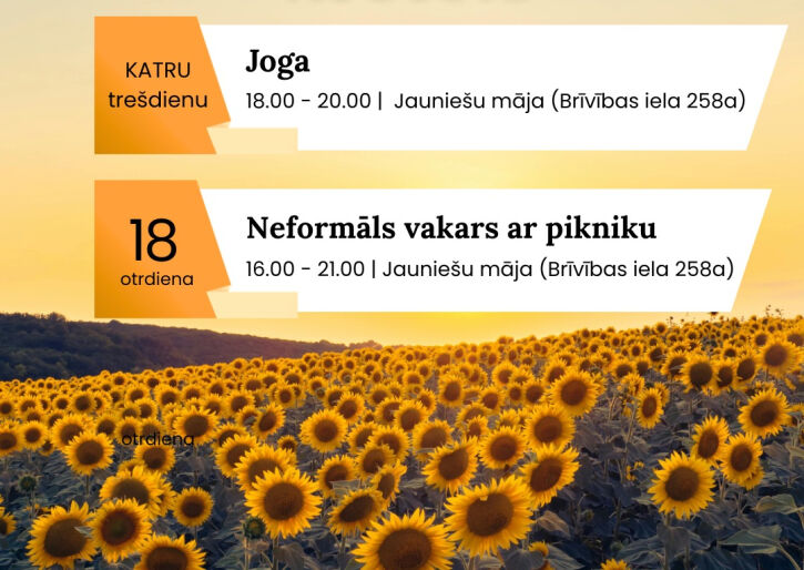 Augusta aktivitātes jauniešiem