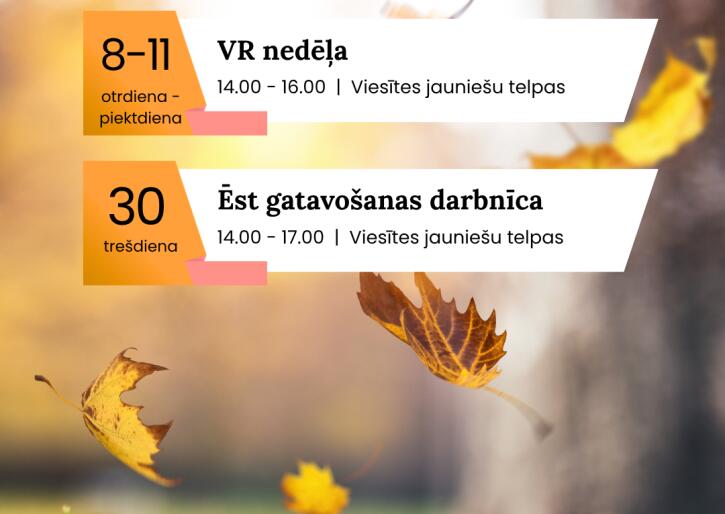 Septembra aktivitātes jauniešiem