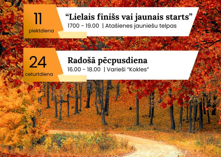 Septembra aktivitātes jauniešiem