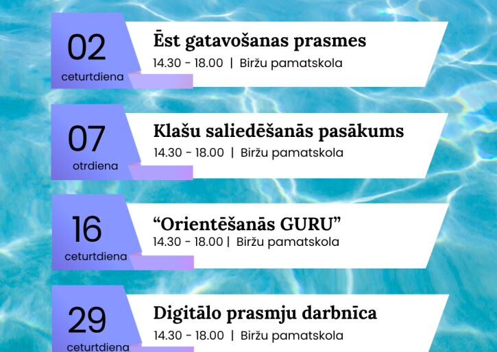 Aktivitātes jauniešiem aprīlī