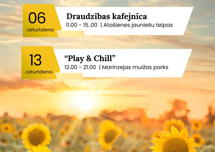 Augusta aktivitātes jauniešiem