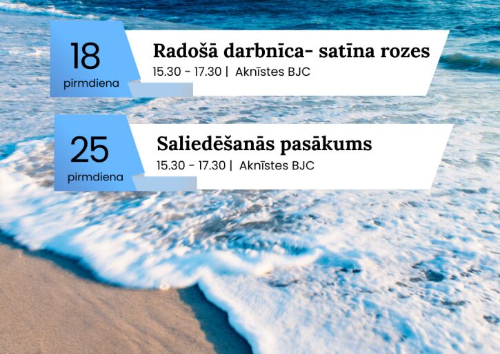 Aktivitātes jauniešiem maijā