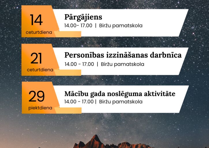Aktivitātes jauniešiem maijā