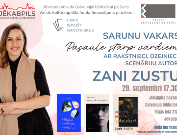 Tikšanās ar rakstnieci Zani Zustu
