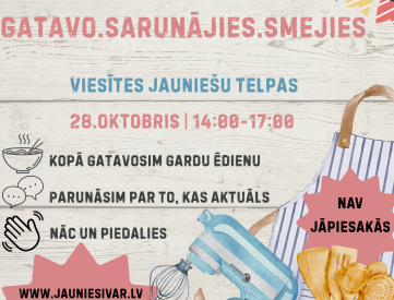 PIE VIENA GALDA – gatavo, sarunājies, smejies!