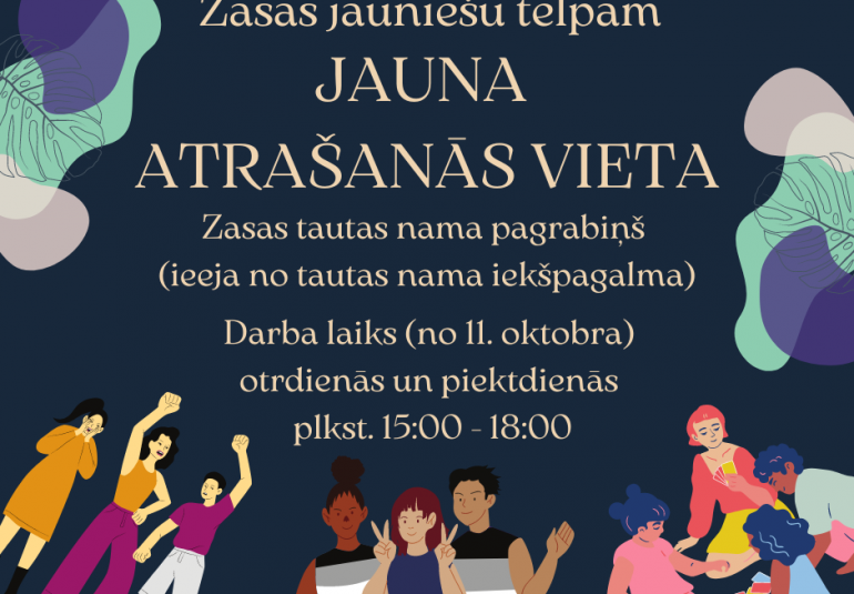 Zasas jauniešu telpām jauna atrašanās vieta