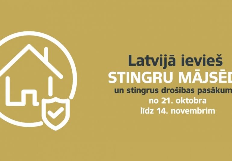 Latvijā ievieš stingru mājsēdi no 21.oktobra līdz 14.novembrim