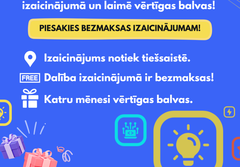 Piesakies bezmaksas izaicinājumam