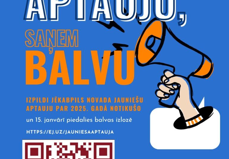 Jaunieti, piedalies Jēkabpils novada jauniešu aptaujā