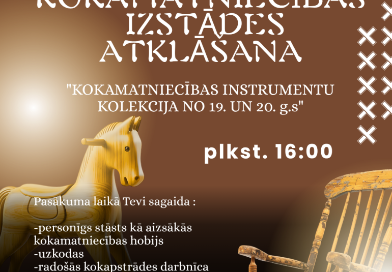 Kokamatniecības vēstures izstādes atklāšana Jauniešu iniciatīvu projekta ietvaros Jēkabpils BJC