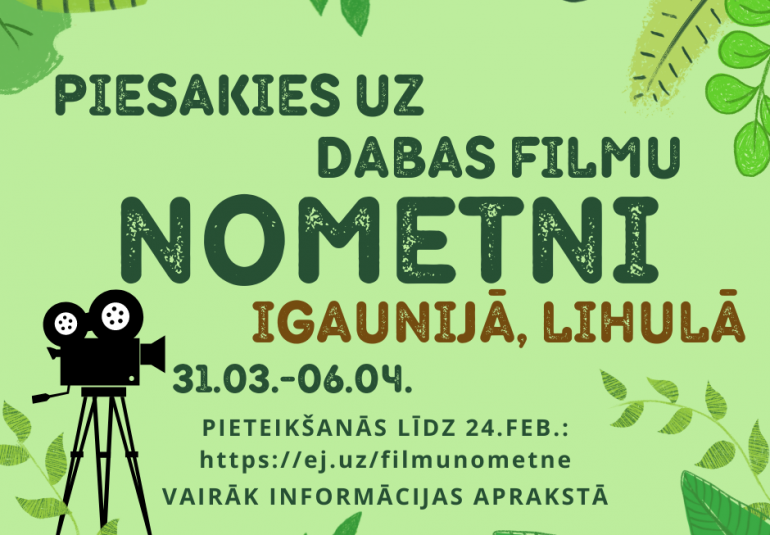 Piesakies dabas filmu nometnei Igaunijā