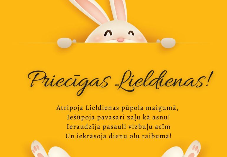 Prieka un saules piepildītas Lieldienas!