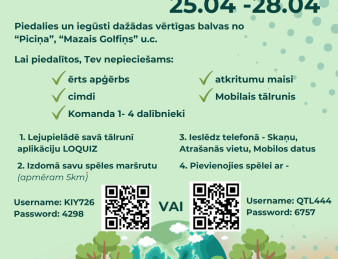 Piedalies vides akcijā “Skrien zaļi Jēkabpils novadā” un laimē balvas