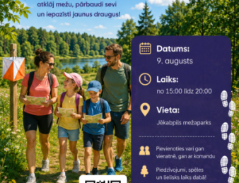 Orientēšanās diena Jēkabpils Mežaparkā - piedzīvojums visai ģimenei