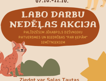 Atbalsti biedrības “PAR ķepām” lielos un mazos ķepaiņus