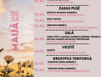 Maija aktivitātes jauniešiem
