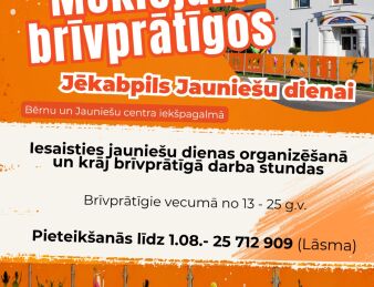Aicinām jauniešus pievienoties Jēkabpils Jauniešu dienas brīvprātīgo komandai