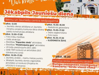 10. augustā norisināsies Jēkabpils Jauniešu diena 