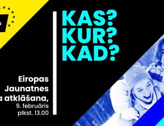9. februārī Latvijā oficiāli atklās Eiropas Jaunatnes gadu