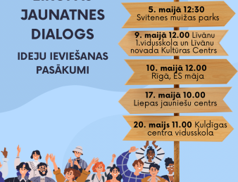 Eiropas Jaunatnes dialoga vēstnieki organizē ideju ieviešanas pasākumus iekļaujošākas sabiedrības veidošanai.