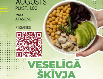 Atašienes un Kūku pagasta jaunieši aicināti pieteikties meistarklasei “Veselīga šķīvja izaicinājums”