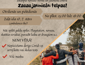 25.februārī tiks atvērtas jauniešu telpas Zasā