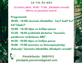 Jaunatnes dialoga projekta “ĀR(a)POLITIKA” pirmā noslēguma aktivitāte Jēkabpilī