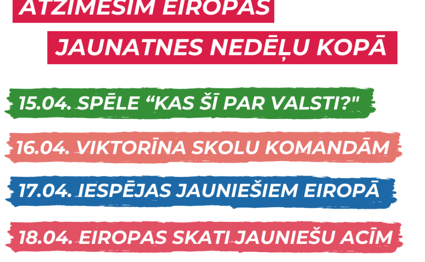 Eiropas Jaunatnes nedēļas aktivitātes Jēkabpils novadā
