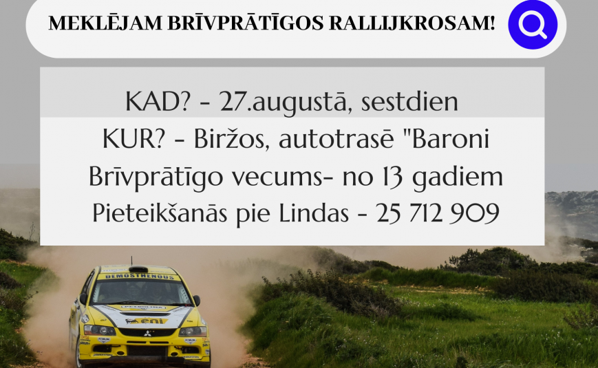 Meklējam brīvprātīgos! 