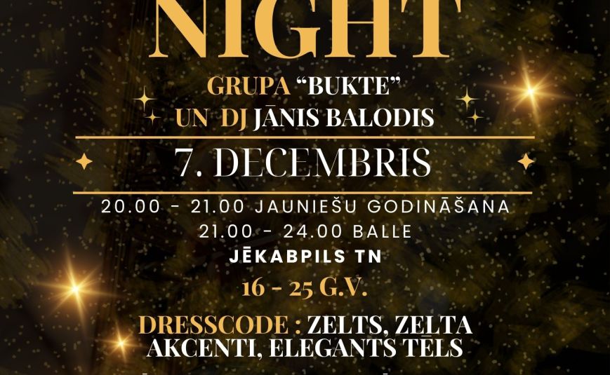 7. decembrī norisināsies  Jēkabpils novada Jaunatnes gada balvas pasniegšanas ceremonija – “GOLDEN NIGHT”