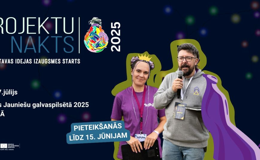 Atklāta pieteikšanās pasākumam “Projektu nakts 2025” – kur idejas pārtop īstos projektos!