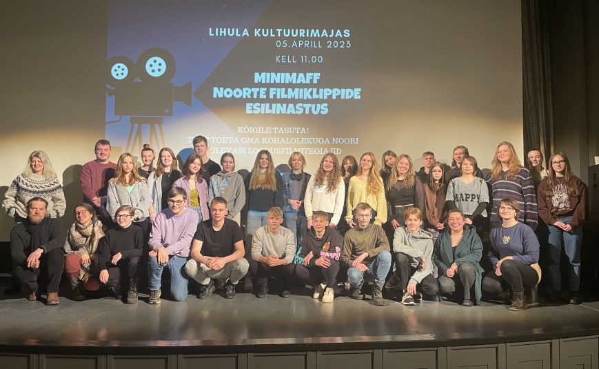 Jaunieši dabas filmu nometnē Igaunijā, Lihulā