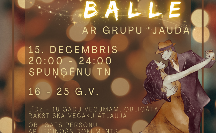 Tuvojas Ziemassvētku balle jauniešiem! 