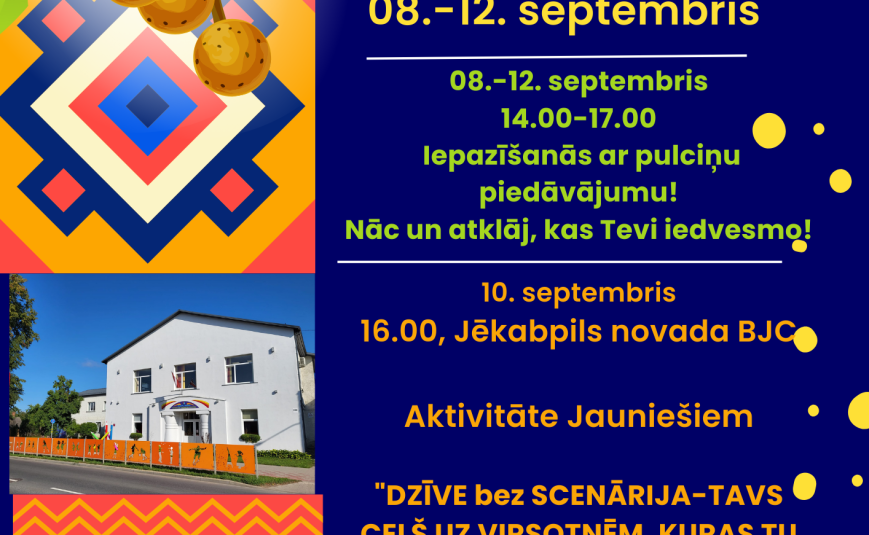 Atvērto durvju nedēļa Jēkabpils novada Bērnu un jauniešu centrā