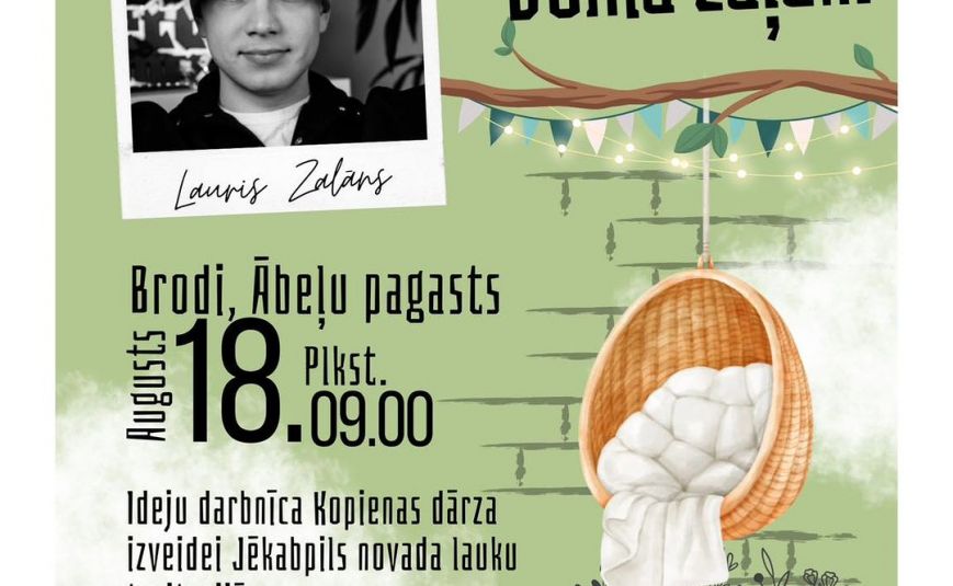  Jauniešu ideju darbnīca “Domā zaļāk”
