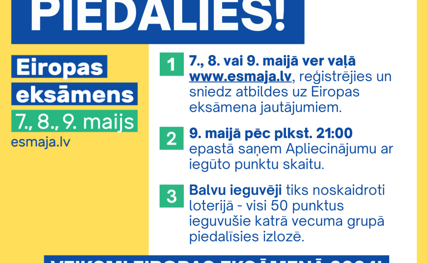 Eiropas eksāmens 2024 ir sācies