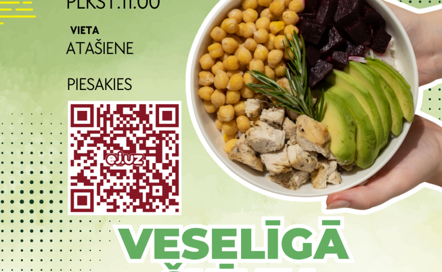 Atašienes un Kūku pagasta jaunieši aicināti pieteikties meistarklasei “Veselīga šķīvja izaicinājums”